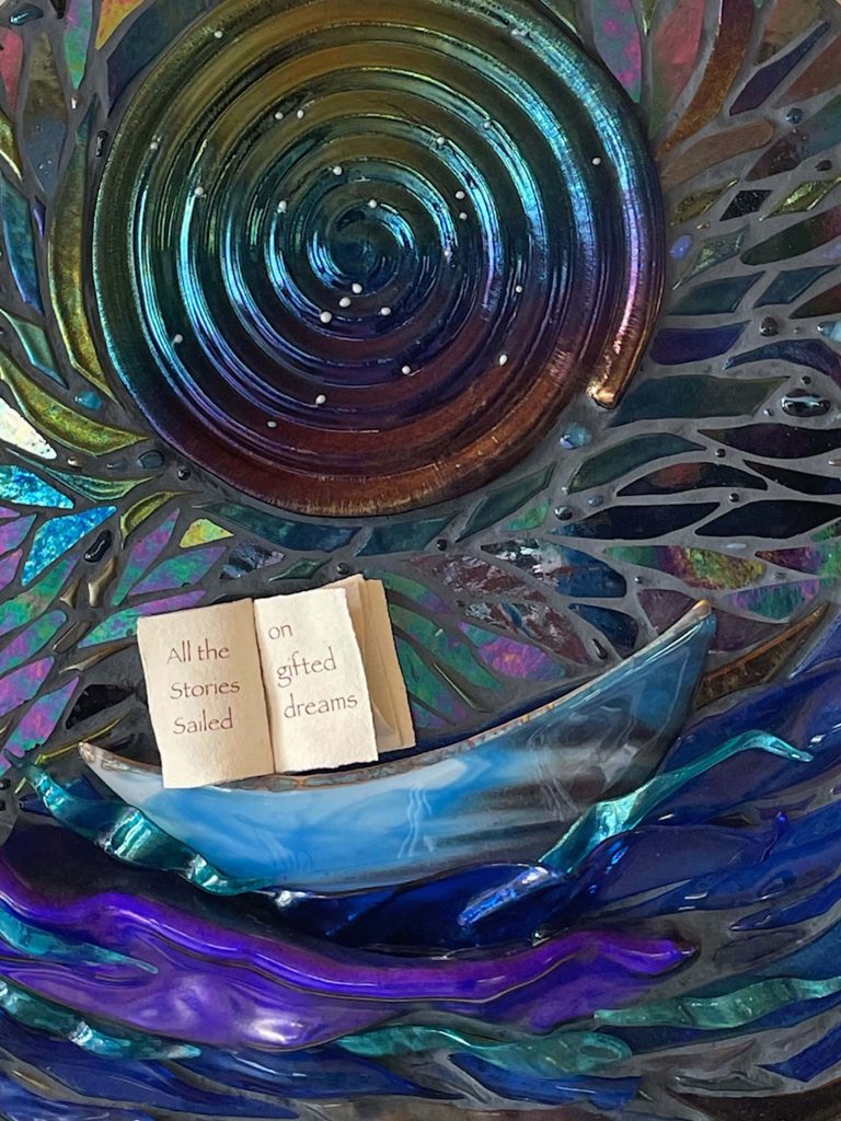 All The Stories Sailed on Gifted Dreams 24” h x 18” w x 1.5”d $600